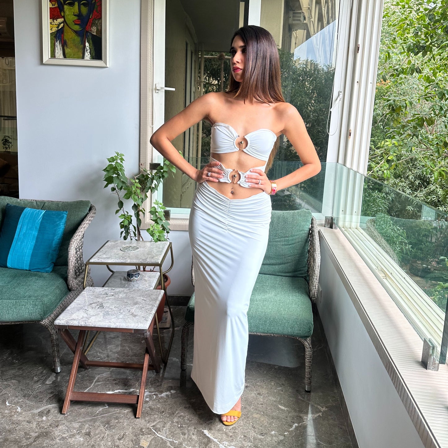 Emiliana Maxi Dress in Ivory
