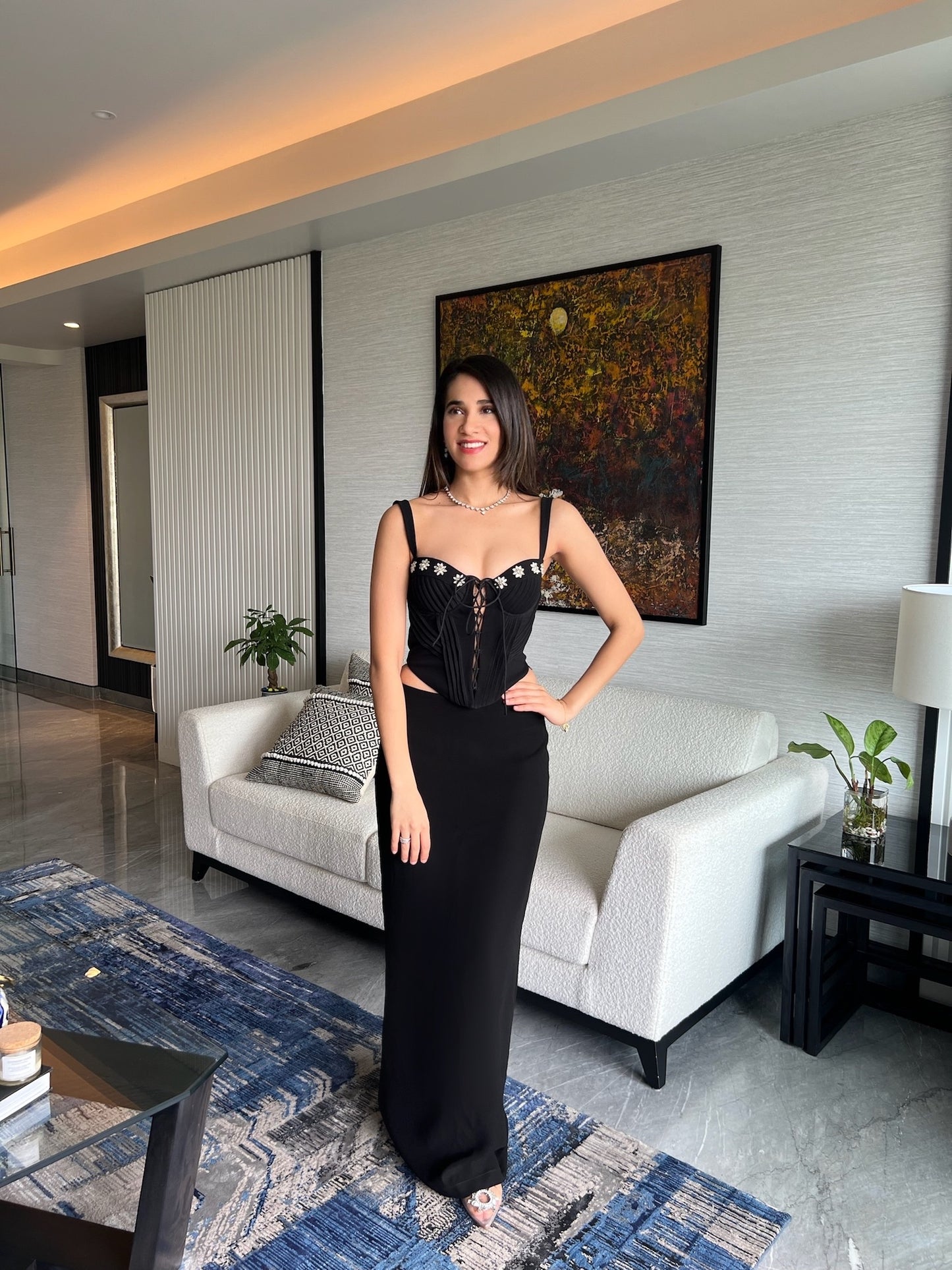 Betty Bustier (Embellished) & Maxi Skirt