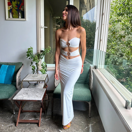 Emiliana Maxi Dress in Ivory