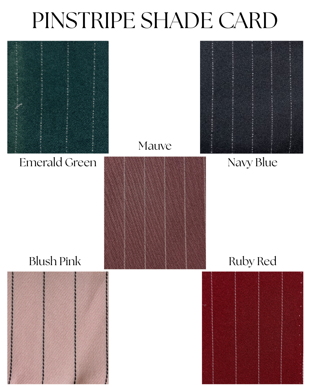 Royal Pinstripe 3 Piece Set (Premium Colors)