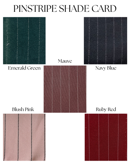 Royal Pinstripe 3 Piece Set (Premium Colors)